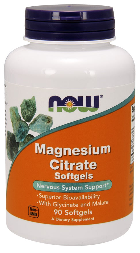 NOW Foods magnija citrāta kapsulas – 90 kapsulas