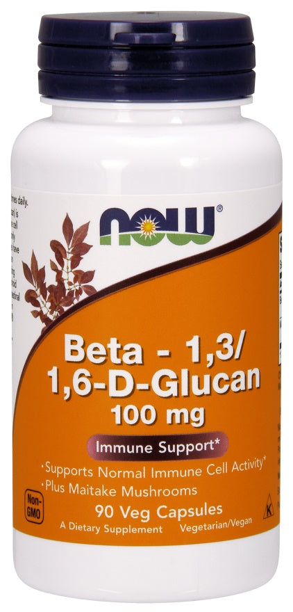 Produkto nuotrauka: NOW Foods Beta - 1,3/1,6-D-Glucan, 100mg - 90 kapsulių