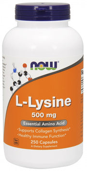NOW Foods L-lizīns, 500 mg - 250 kapsulas