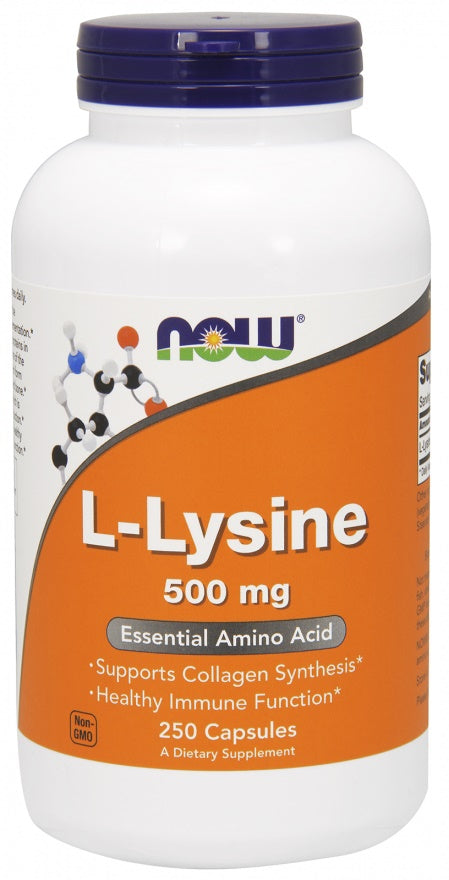 NOW Foods L-lizīns, 500 mg - 250 kapsulas