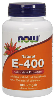 Produkto nuotrauka: NOW Foods Vitamin E-400 IU with Selenium - 100 minkštųjų kapsulių