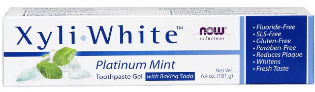 NOW Foods XyliWhite Platinum Mint zobu pastas gels ar cepamo sodu – 181 g