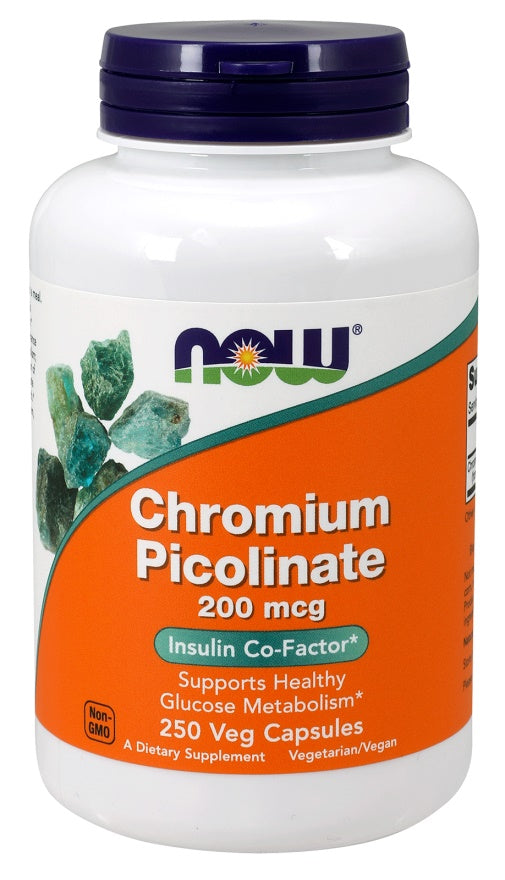 Produkto nuotrauka: NOW Foods Chromium Picolinate, 200mcg - 250 kapsulių