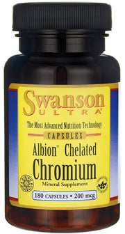 Swanson Albion helātiskais hroms, 200 mcg – 180 kapsulas