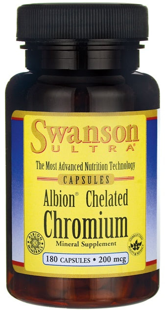 Swanson Albion helātiskais hroms, 200 mcg – 180 kapsulas