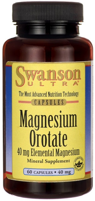 Swanson magnija orotāts, 40 mg – 60 kapsulas