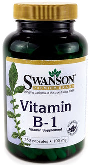 Swanson B - 1 (tiamīns), 100 mg – 250 kapsulas