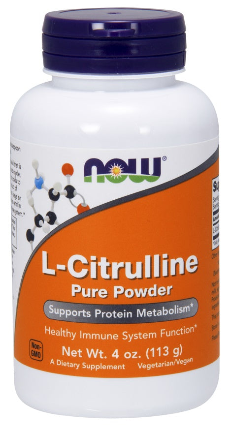 NOW Foods L-citrulīns, tīrs pulveris – 113 g