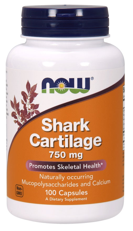 NOW Foods haizivs skrimslis, 750 mg – 100 kapsulas