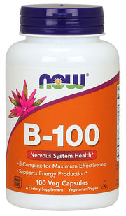 NOW Foods B-100 vitamīns - 100 kapsulas
