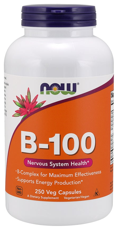 Produkto nuotrauka: NOW Foods Vitamin B-100 - 250 kapsulių