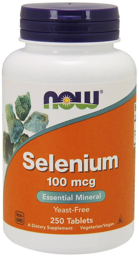 NOW Foods Selēns, 100mcg - 250 tabletes