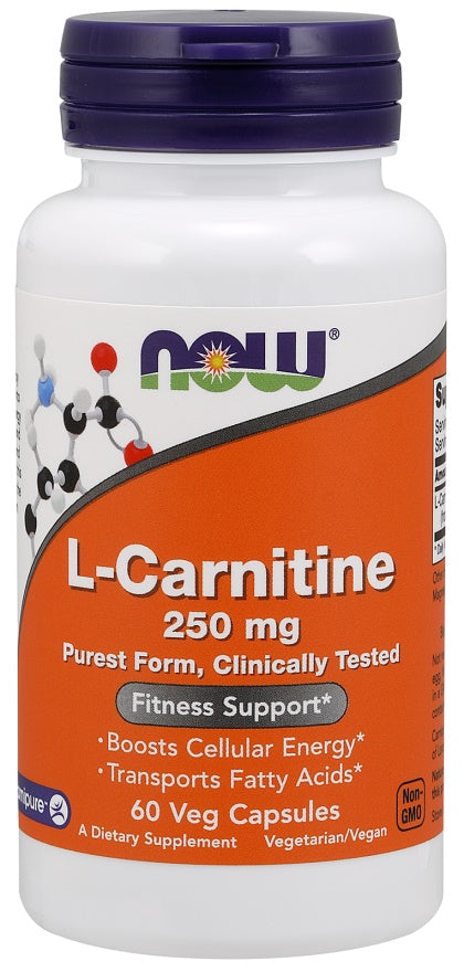 Produkto nuotrauka: NOW Foods L-Carnitine, 250mg - 60 kapsulių