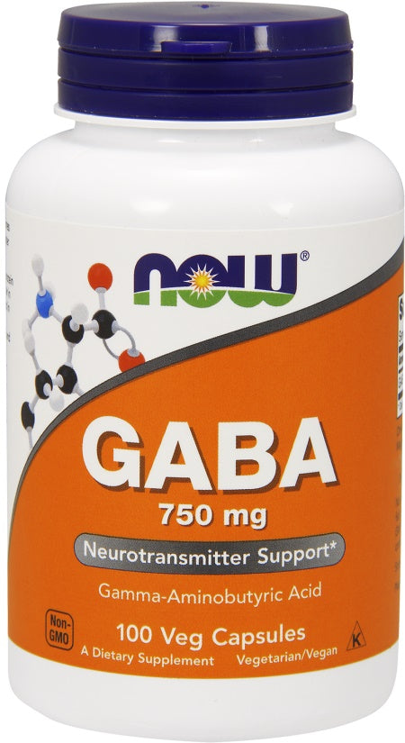 NOW Foods GABA, 750 mg – 100 kapsulas
