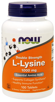 NOW Foods L-lizīns, 1000 mg - 100 tabletes