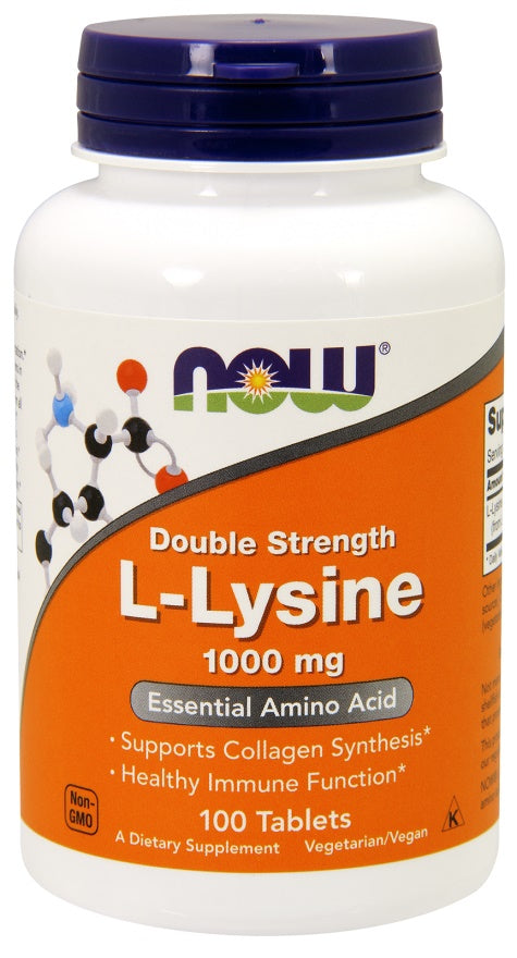 NOW Foods L-lizīns, 1000 mg - 100 tabletes