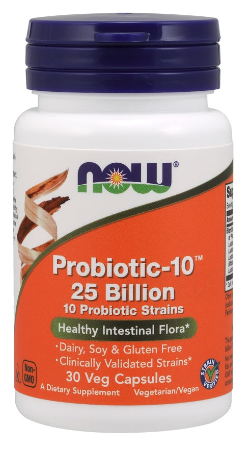 NOW Foods Probiotic - 10, 25 miljardi – 30 kapsulas