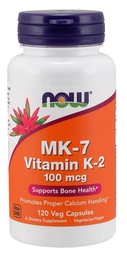 NOW Foods K2 vitamīns MK-7, 100 µg – 120 kapsulas