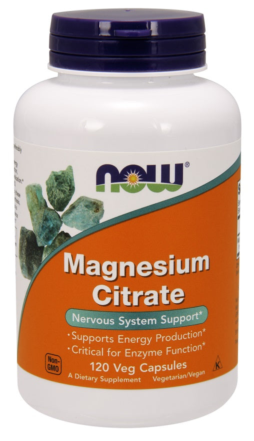 NOW Foods magnija citrāts, 400 mg - 120 kapsulas