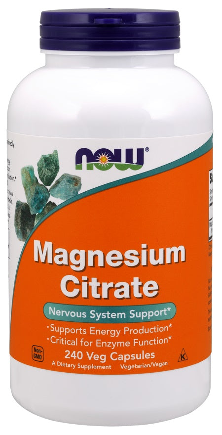 NOW Foods magnija citrāts, 400 mg - 240 kapsulas