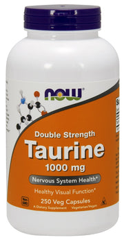 Produkto nuotrauka: NOW Foods Taurine, 1000mg Double Strength - 250 kapsulių