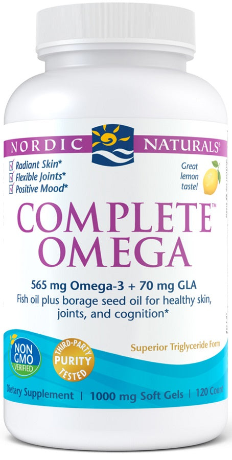 Nordic Naturals Complete Omega, 565 mg ar citrona garšu – 120 kapsulas