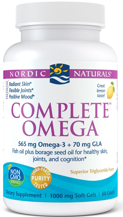 Nordic Naturals Complete Omega, 565 mg citrona garšas – 60 kapsulas