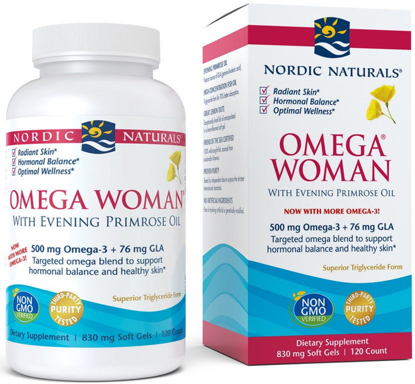 Nordic Naturals Omega Woman, 500 mg – 120 kapsulas