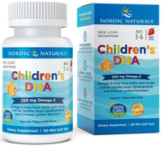 Nordic Naturals DHA bērniem, 250 mg Omega-3 ar zemeņu garšu – 90 minikapsulas