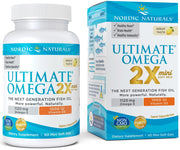 Nordic Naturals Ultimate Omega 2X Mini ar D3 vitamīnu, 1120 mg ar citrona garšu – 60 mini kapsulas