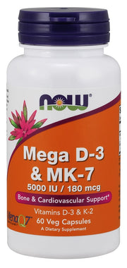 Produkto nuotrauka: NOW Foods Mega D-3 & MK-7 - 60 kapsulių
