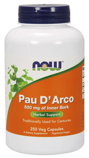 NOW Foods Pau D'Arco, 500 mg – 250 kapsulas