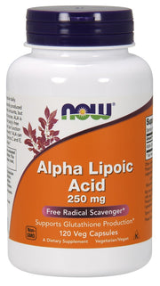 NOW Foods alfa liposkābe, 250 mg – 120 kapsulas