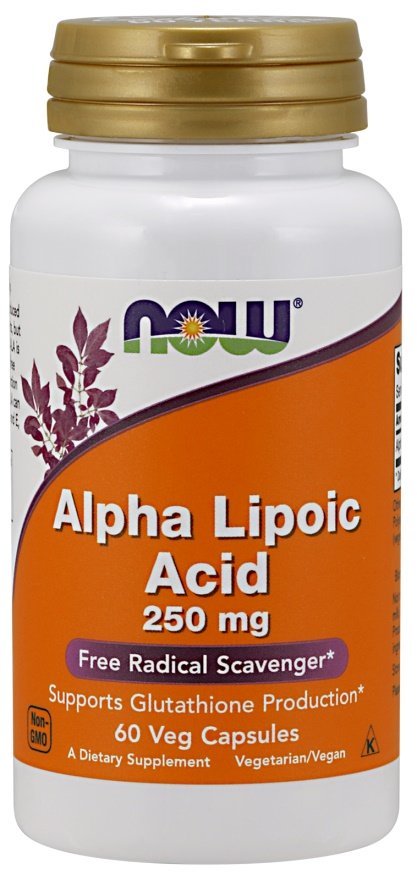 Produkto nuotrauka: NOW Foods Alpha Lipoic Acid, 250mg - 60 kapsulių
