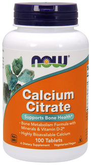 Produkto nuotrauka: NOW Foods Calcium Citrate with Minerals & Vitamin D-2 - 100 tablečių