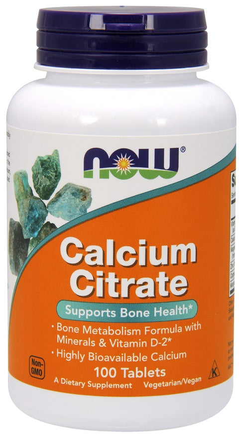 Produkto nuotrauka: NOW Foods Calcium Citrate with Minerals & Vitamin D-2 - 100 tablečių