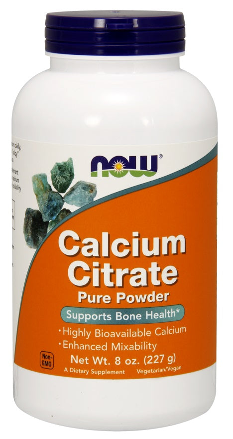 NOW Foods kalcija citrāta tīrs pulveris – 227 g