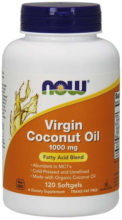 Produkto nuotrauka: NOW Foods Virgin Coconut Oil, 1000mg - 120 minkštųjų kapsulių