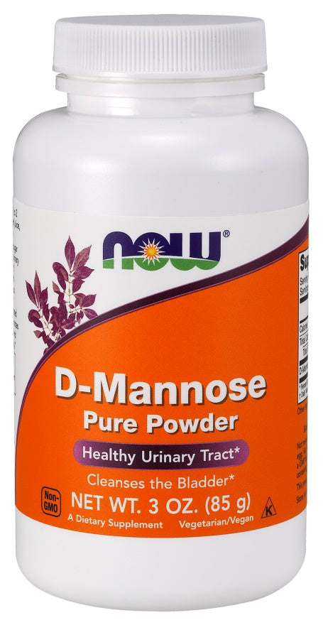 NOW Foods D-mannoze, tīrs pulveris – 85 g