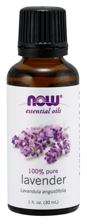 NOW Foods ēteriskā eļļa, lavandas eļļa 100 % tīrības – 30 ml.
