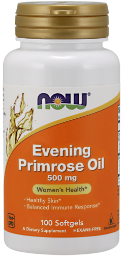 NOW Foods naktssveces eļļa, 500 mg – 100 kapsulas