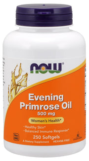 NOW Foods naktssveču eļļa, 500 mg – 250 kapsulas