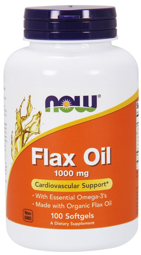 NOW Foods linu sēklu eļļa, 1000 mg – 100 kapsulas