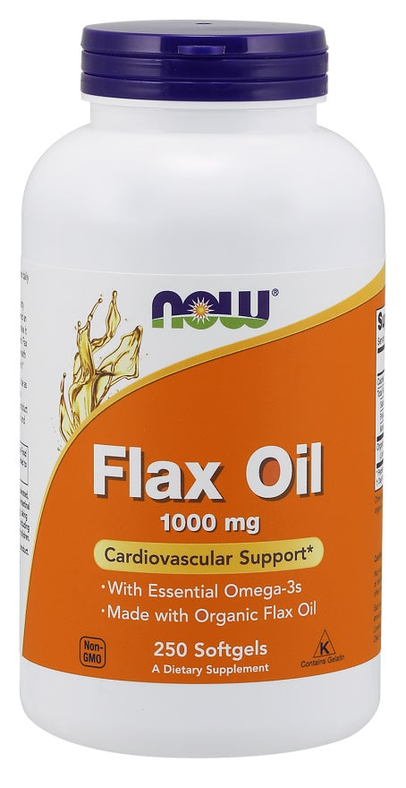 NOW Foods linsēklu eļļa, 1000 mg – 250 kapsulas