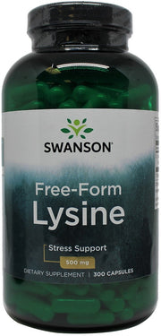 Swanson lizīns, 500 mg brīvā veidā – 300 kapsulas