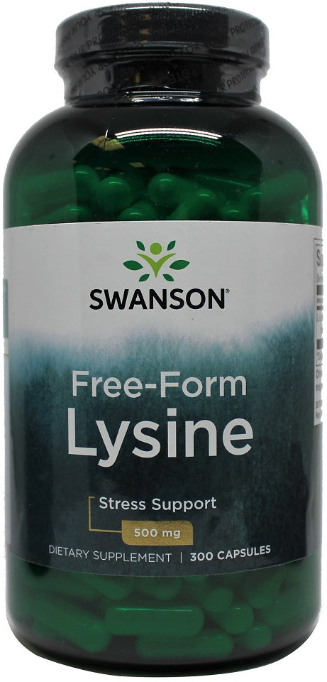 Swanson lizīns, 500 mg brīvā veidā – 300 kapsulas