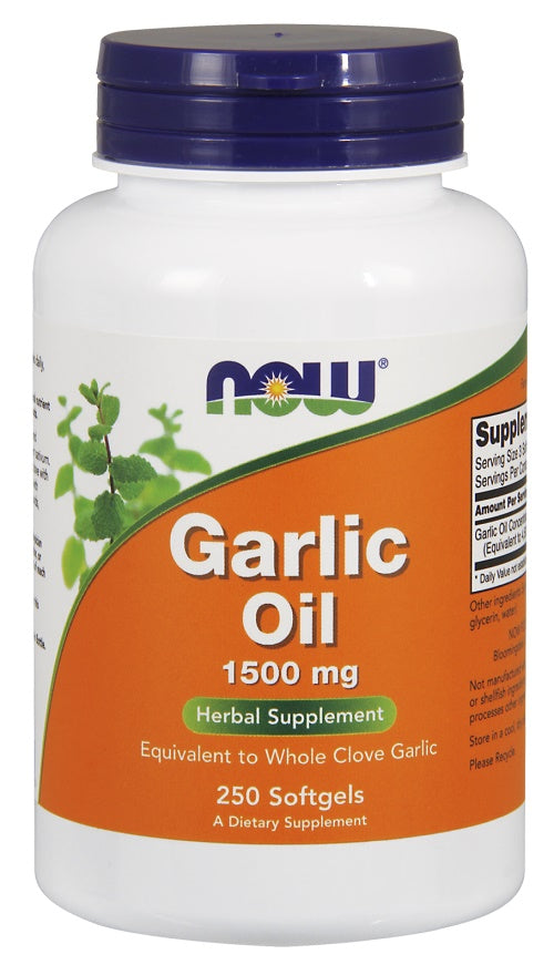 Produkto nuotrauka: NOW Foods Garlic Oil, 1500mg - 250 minkštųjų kapsulių