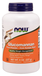 NOW Foods glikomannāns no konjaka saknes, tīrs pulveris – 227 g