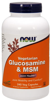 NOW Foods glikozamīns un MSM veģetāriešiem – 240 kapsulas