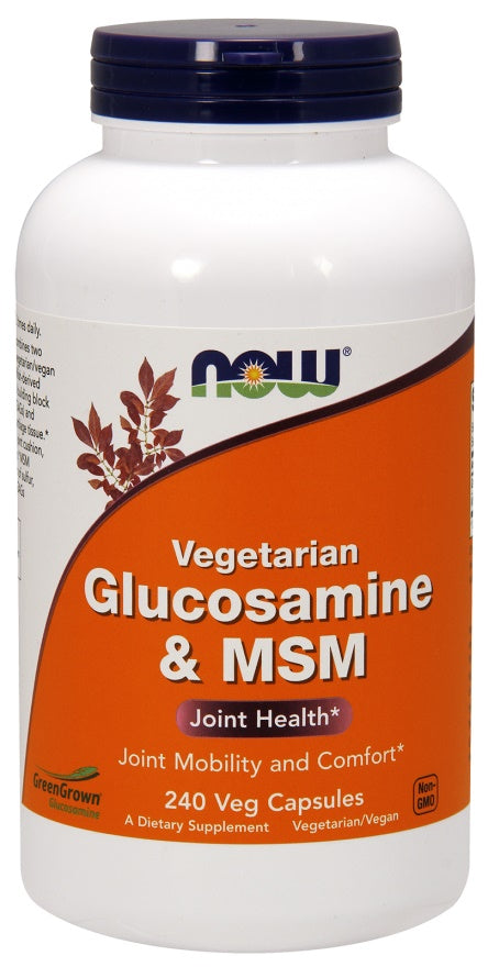 Produkto nuotrauka: NOW Foods Glucosamine & MSM Vegetarian - 240 kapsulių